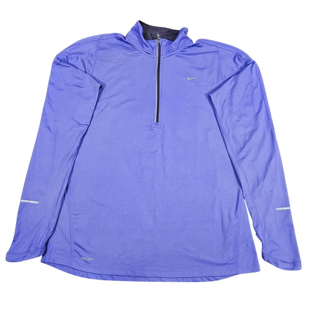 NIKE ELEMENT HALF‑ZIP DRI‑FIT RUNNING LONG SLEEVE TOP – WOMEN’S L – PURPLE